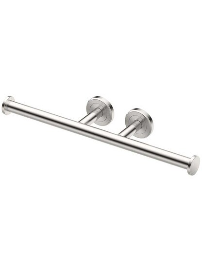 Latitude Double Toilet Paper Holder in Satin Nickel.